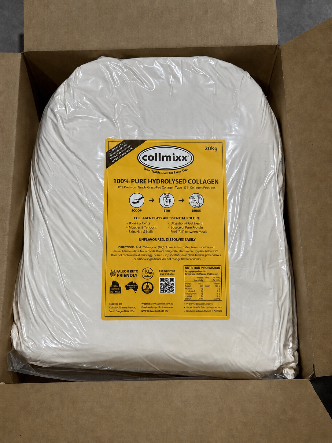 Collmixx Halal Collagen Hydrolysate Bovine – 20kg