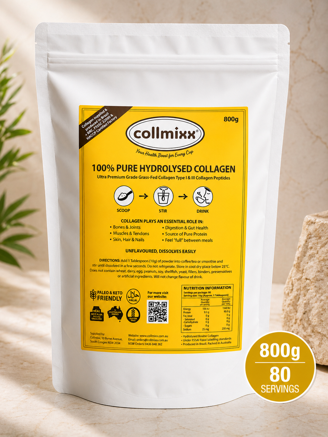 Collmixx Halal Collagen Hydrolysate Bovine – 800g